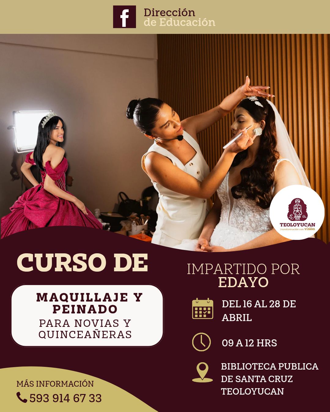 Curso de Maquillaje y Peinado para Novias y Quinceañeras