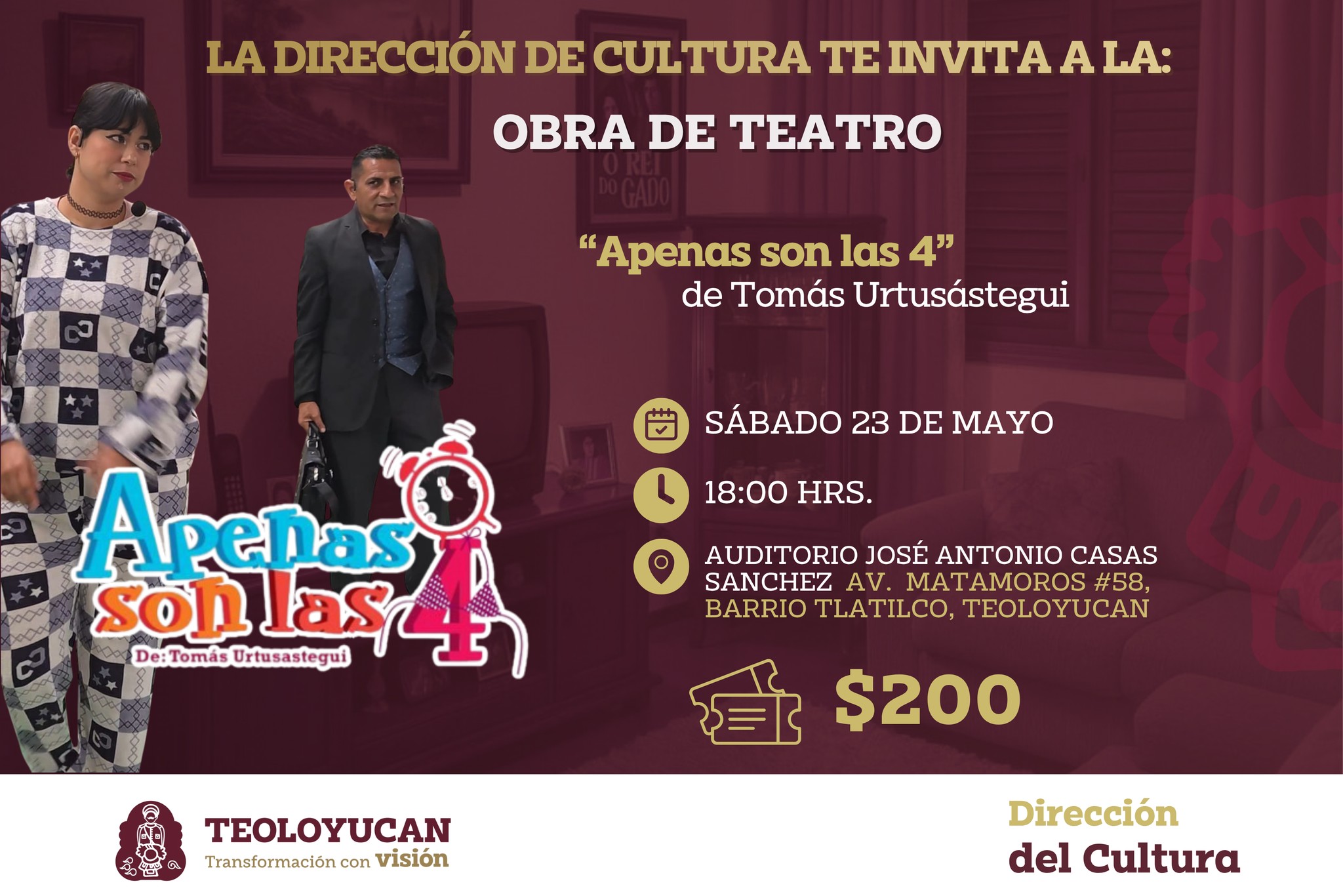 Obra de teatro “Apenas son las 4”